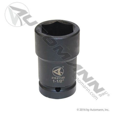 Automann Socket, Budd Wheel Impact 1-1/2 Dr 1 In. 210.2112D